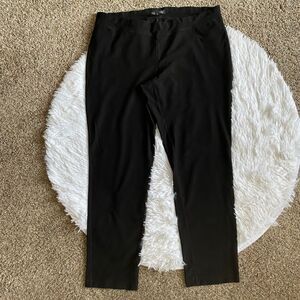 Eileen Fisher Pants Pull On Elastic Waist Black Womens Size Small